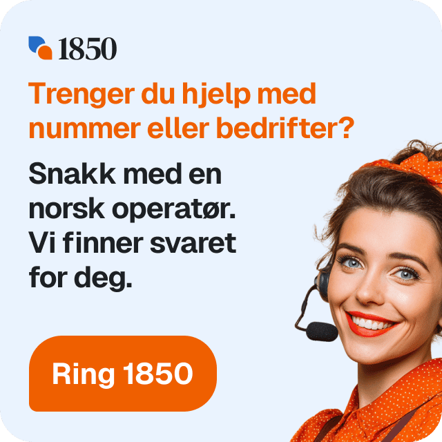 Ring 1850 for rask hjelp